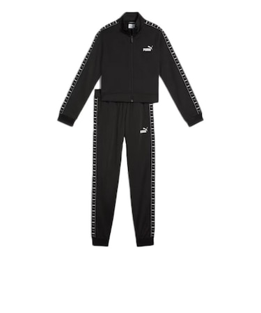 プーマ（PUMA）ガールズ ESS テープ ポリスーツ 上下セット 687818 01 BLK