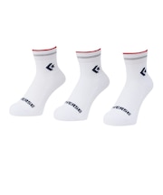 コンバース（CONVERSE）ショートソックス RFLCTR 3足組 41900010 シンプル スポーツ 部活 学生 私服 新調 衣替え 運動 ギフト プレ…