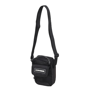 コンバース（CONVERSE）ミニショルダーバッグ 黒 1L 41700022 旅行 フェス コンパクト サイドリング 肩掛け 斜め掛け