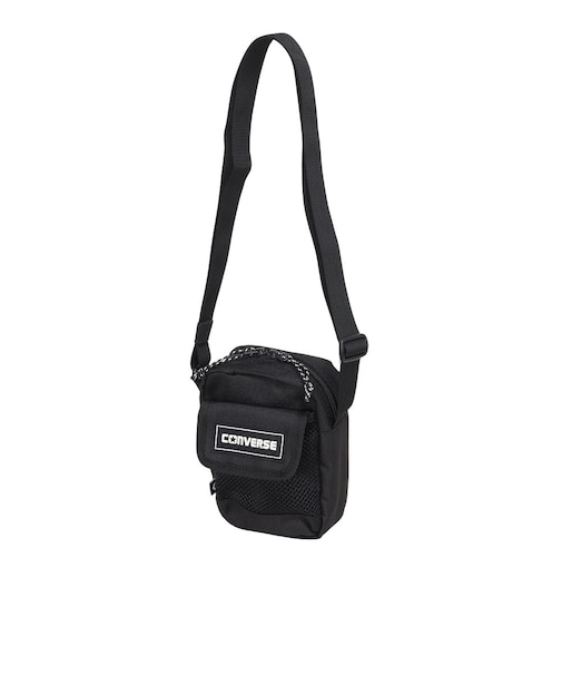 コンバース（CONVERSE）ミニショルダーバッグ 黒 1L 41700022 旅行 フェス コンパクト サイドリング 肩掛け 斜め掛け