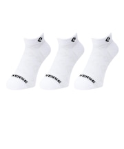 コンバース(CONVERSE)アンクルソックス メッシュ 3足組 W 白 41900030 シンプル スポーツ 部活 学生