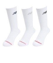 ニューバランス(new balance)ソックス レギュラーレングス 3足組LAS55638WT 新年度 新学期 新調 部活 学生 衣替え