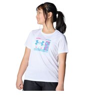 アンダーアーマー（UNDER ARMOUR）ジュニア テック ロゴ フラワーグラフィック 半袖Tシャツ 1389762 100
