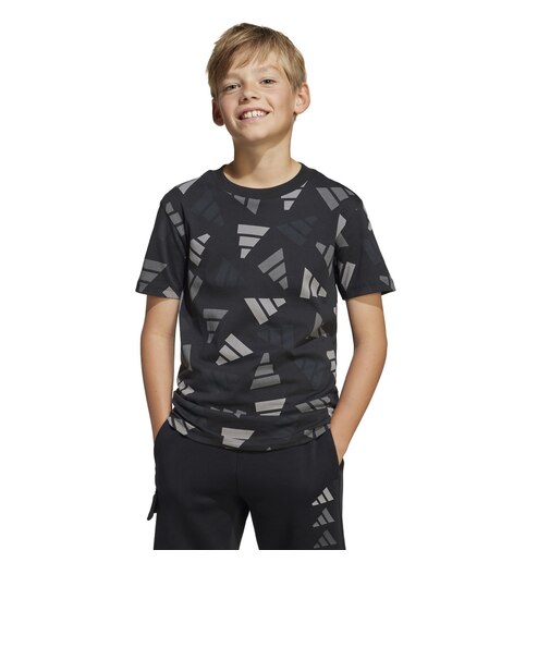 アディダス（adidas）ジュニア シーズナル エッセンシャルズ ロゴ セレブレーション 半袖Tシャツ KQG76-JC7749
