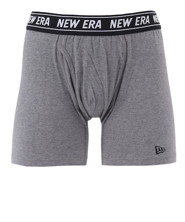 ニューエラ（NEW ERA）パンツ ボクサーパンツ ロング チャコールグレー M-LLサイズ CHA 14518220 新調 新生活 衣替え 前開き仕様 ロゴ…