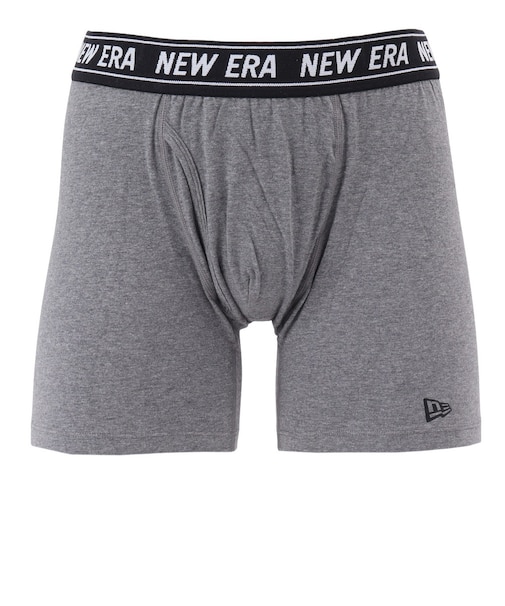 ニューエラ（NEW ERA）パンツ ボクサーパンツ ロング チャコールグレー M-LLサイズ CHA 14518220 新調 新生活 衣替え 前開き仕様 ロゴ…
