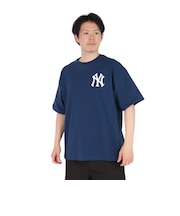 エムエルビー(MLB)半袖Tシャツ ニューヨーク・ヤンキース 3段ロゴ ML0125SS0012-NVY
