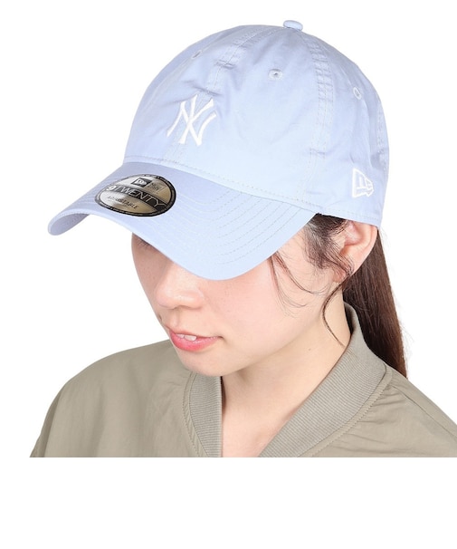 ニューエラ（NEW ERA）帽子 MLB Typewriter ニューヨーク・ヤンキース キャップ ライトブルー Mサイズ 14388770 軽量 おしゃれ