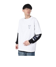 ベンデイビス(BEN DAVIS)長袖 半袖 レイヤードTシャツセット タギングロゴ 25380047-WHT