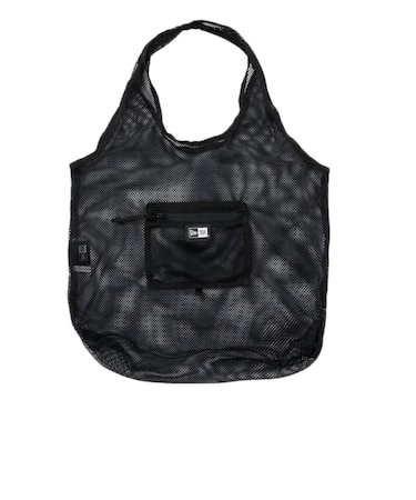 ニューエラ(NEW ERA)エコトートバッグ 黒 22L パッカブル ブラックメッシュ 14521337 肩掛け 手提げ エコバッグ ショッピングバッグ