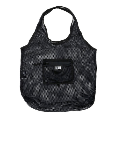 ニューエラ(NEW ERA)エコトートバッグ 黒 22L パッカブル ブラックメッシュ 14521337 肩掛け 手提げ エコバッグ ショッピングバッグ