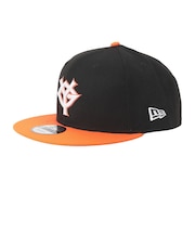 ニューエラ(NEW ERA)帽子 9FIFTY 読売ジャイアンツ キャップ 黒 Mサイズ 14524930 NPB シンプル ロゴ 刺繍 日除け 日焼け対策