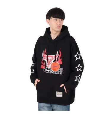 NBA オーバーサイズ フーディー シカゴ ブルズ BULLS TH8916-CBUBLCK