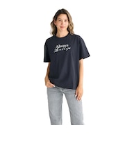 ロキシー(ROXY)ALWAYS SALTY 半袖Tシャツ 25SPRST251101BLK 接触冷感 オーバーサイズ 暑さ対策