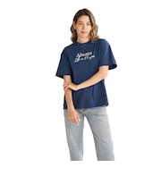 ロキシー(ROXY)ALWAYS SALTY 半袖Tシャツ 25SPRST251101NVY 接触冷感 オーバーサイズ 暑さ対策