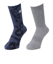 ニューバランス(new balance)靴下 リブミッドカーフ ソックス 2足組 LAS51142AS スポーティ スト系