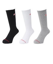 ニューバランス(new balance)靴下 パッチロゴ クルーソックス 3足組 LAS51263WM スト系