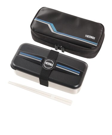 サーモス（THERMOS）ランチボックス 700ml DSD-704 L-BK 1段弁当 食洗器対応 電子レンジ対応 弁当箱 ベルト付き 仕切り 箸付き 保冷…