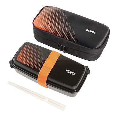 サーモス（THERMOS）ランチボックス 600ml DJO-600 BKOR 1段弁当 食洗器対応 電子レンジ対応 弁当箱 ベルト付き 仕切り 箸付き 保冷…