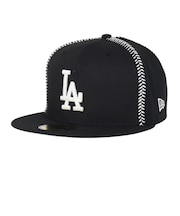 ニューエラ(NEW ERA)帽子 キャップ 59FIFTY MLB Ball Stitch ロサンゼルス・ドジャース 黒 S-Lサイズ 14388873 カジ…