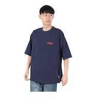 ベンデイビス(BEN DAVIS)ドローコード付ヘビーウェイト ワンポイントロゴ 半袖Tシャツ 25580003-NVY