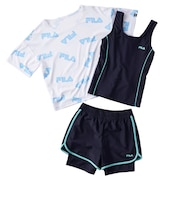フィラ(FILA)スクール水着 ジュニア 女子 水泳 Tシャツセット オンスクール 125666-SAX