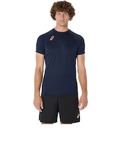 アシックス(ASICS)バレーボールウェア プラクティス半袖シャツ 背面プリント 2053A214.400