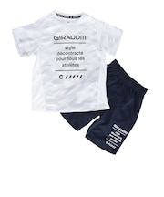 ドライプラス 半袖Tシャツ ハーフパンツ 上下セット CT5S0060-TR865-GRJY WHT