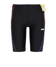 アリーナ（ARENA）水着 メンズ 水泳 フィットネススパッツ ハーフレッグ 黒×赤  AS5SWF64M BKRD スイムウェア 大きいサイズ