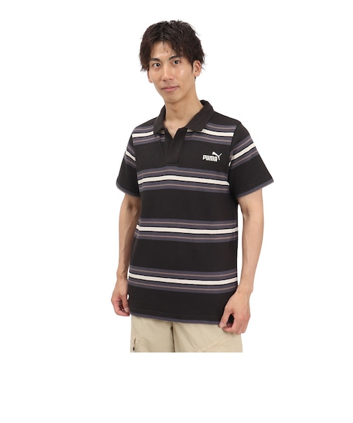 プーマ（PUMA）CORE HERITAGE 半袖 ポロシャツ 686855 01 BLK