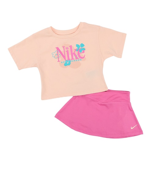 ナイキ（NIKE）ガールズ WILD SCOOTER 半袖Tシャツ スカート 上下セット 26M926-AFN
