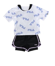 フィラ(FILA)ジュニア 女子 水泳 Tシャツセット オン スクール水着 125666-PPL