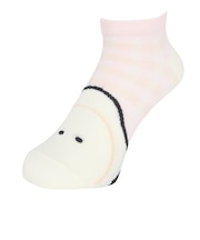 靴下 つぶらな瞳のなまがき どあっぷ ソックス ピンク 23-25cm 54L38301N くるぶし丈 アンクルソックス