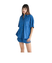ロキシー(ROXY)SUNBATHING SHIRT ウィメンズ 開襟シャツ 25SURDK252037NVY