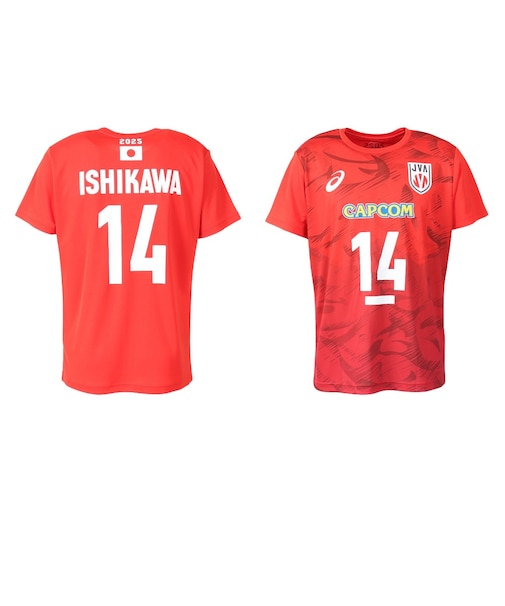 アシックス(ASICS)バレーボールウェア バレー応援Tシャツ 男子 日本代表 2025 石川 祐希 2053A286.601