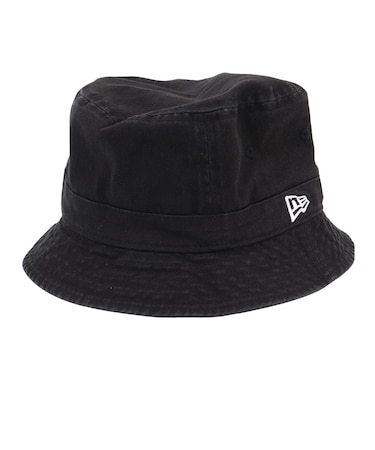 ニューエラ（NEW ERA）帽子 ハット バケット02 ベーシック ウォッシュドコットン 黒 S-Mサイズ 57-61cm 14524814