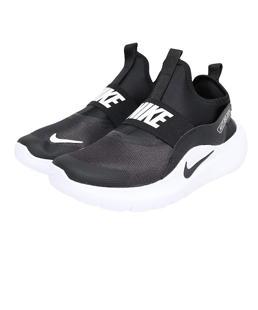 ナイキ(NIKE)ジュニアスニーカー スポーツシューズ フレックス ランナー 4 GS ブラック IF2893-002 着脱簡単 伸縮性 耐久性