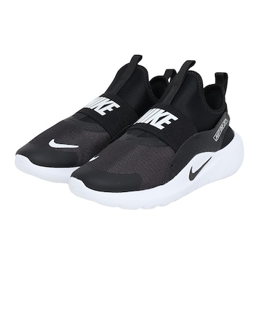 ナイキ(NIKE)ジュニアスニーカー スポーツシューズ フレックス ランナー 4 PS ブラック IF2894-002 着脱簡単 伸縮性 耐久性