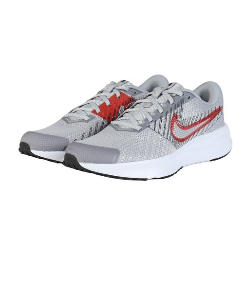 ナイキ(NIKE)ランニングシューズ ジョギングシューズ ラン デファイ グレー レッド HM9594-005 クッション性 安定性 通気性