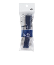 イズフィット(is-fit)シューレース 靴ひも X コットン ネイビー 120cm