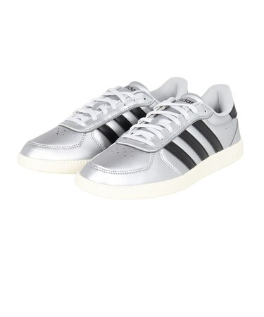 アディダス（adidas）スニーカー スポーツシューズ ブレイクネット スリーク シルバー JQ8263 スポーツ カジュアルシューズ