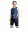 ナイキ（NIKE）フィットネス水着 水泳 総柄ジップ付きセパレーツ 上下セット 紺 M-LLサイズ 2993148-008