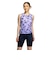 ナイキ（NIKE）フィットネス水着 水泳 総柄ジップ付きセパレーツ 上下セット 紫 M-LLサイズ 2993148-024