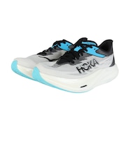 ホカ(HOKA)ランニングシューズ トレーニングシューズ 部活 ロケット X 3 ホワイト ブラック 1168724-WBLC スニーカー