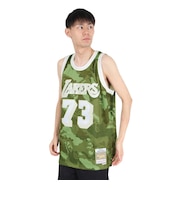 バスケットウエア Camo Swingman Jersey デニス・ロッドマン レイカーズ SMJY4362-LALDRDCMGR