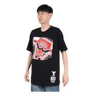 バスケットボールウェア NBA ビッグフェイス 7.0 シカゴ ブルズ 半袖Tシャツ BMTR5904-CBUYYPPPBLCK