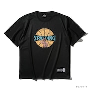 スポルディング(SPALDING)バスケットボールウェア Tシャツ ONE PIECEメラメラの実 ボールプリント SMT25102PBK