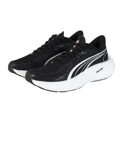 プーマ(PUMA)ランニングシューズ ジョギングシューズ ヴェロシティ ニトロ 4 ブラック ホワイト 31114101 スニーカー