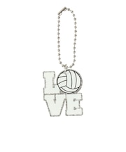 キーホルダー LOVEスポーツKC バレー IS016 学生 部活 スポーツ 運動 記念品 スクバ チームメイト 友達