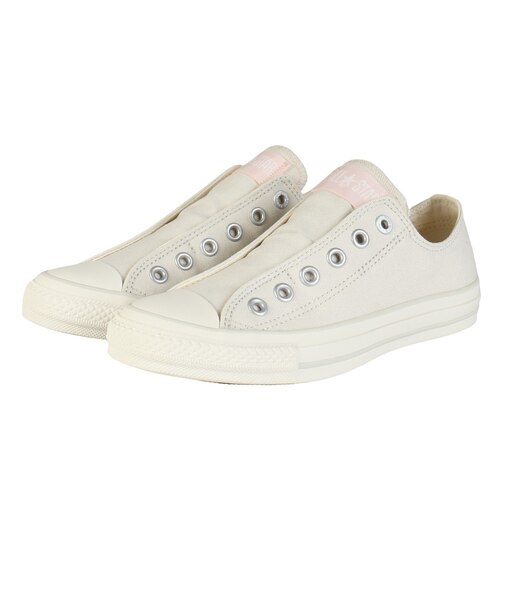 コンバース(CONVERSE)スニーカー キャンパスシューズ オールスター スリップ FE OX ホワイト ピンク 31315611 カジュアルシューズ